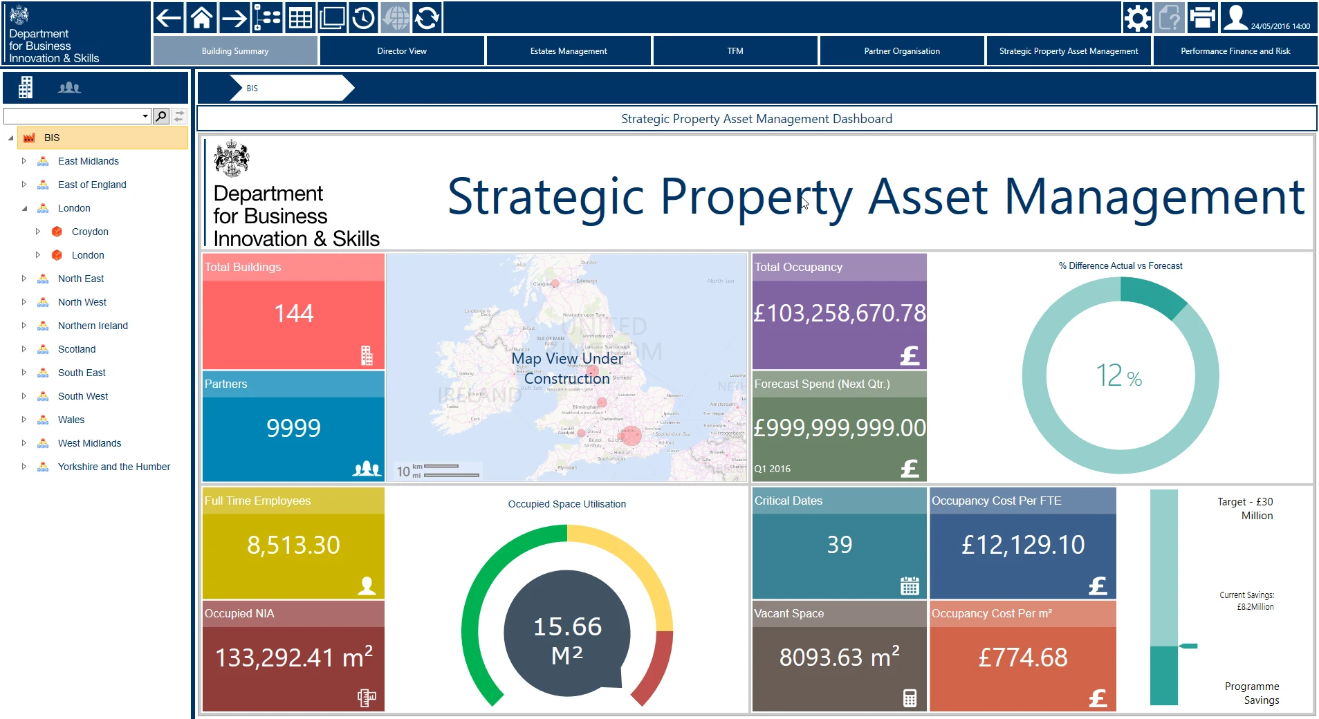 New system management dashboard screenshot