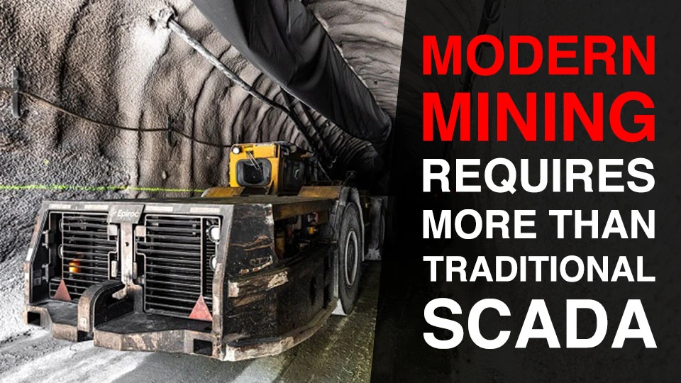 Sasa mine opening with a mining vehicle in the foregrund
