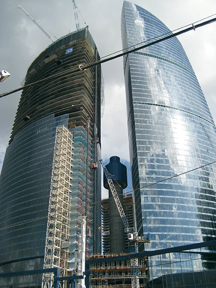 The Federation Tower Under Construction in Moscow, Russia