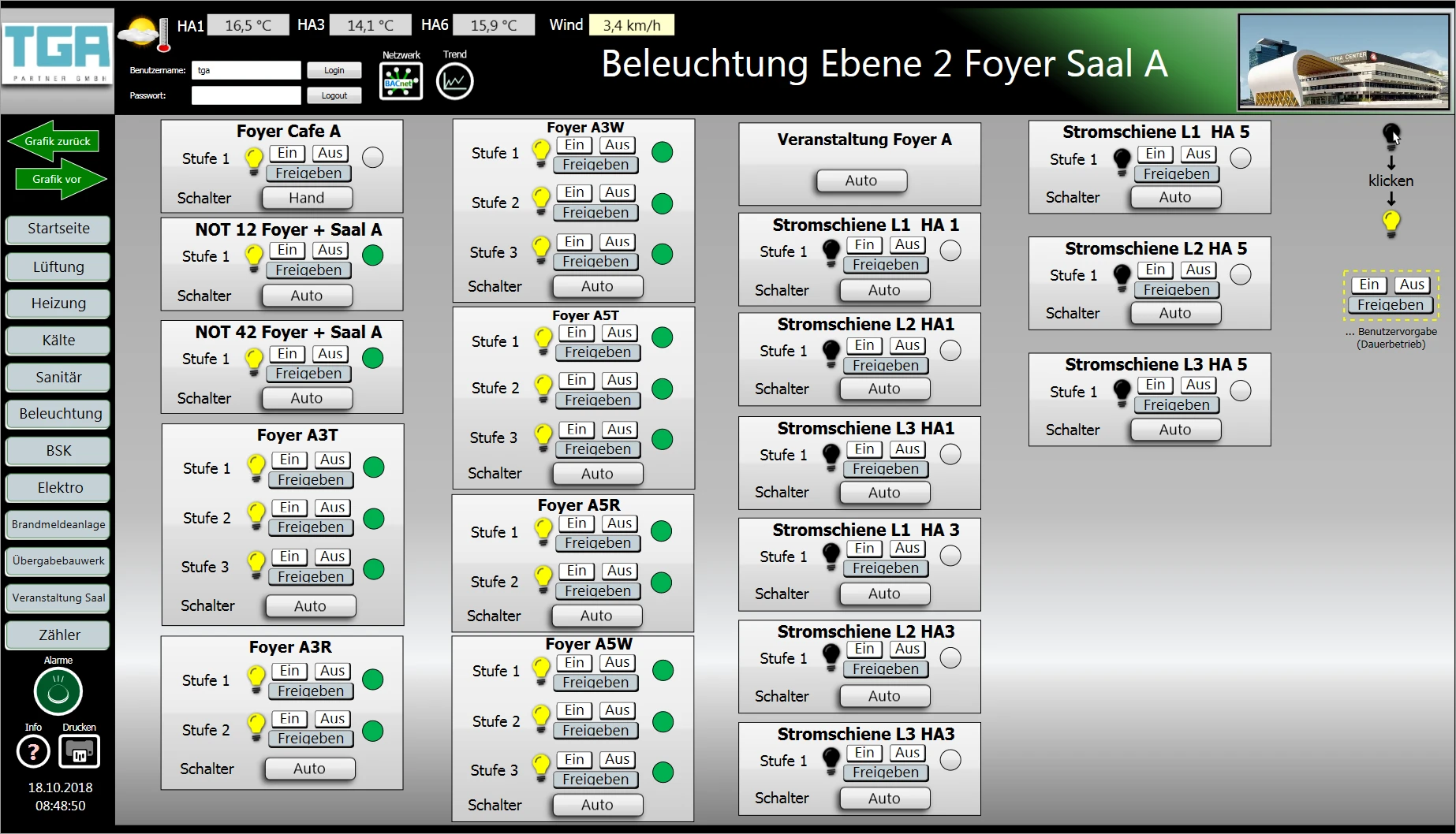 ACV’s Lighting Controls UI in GENESIS64