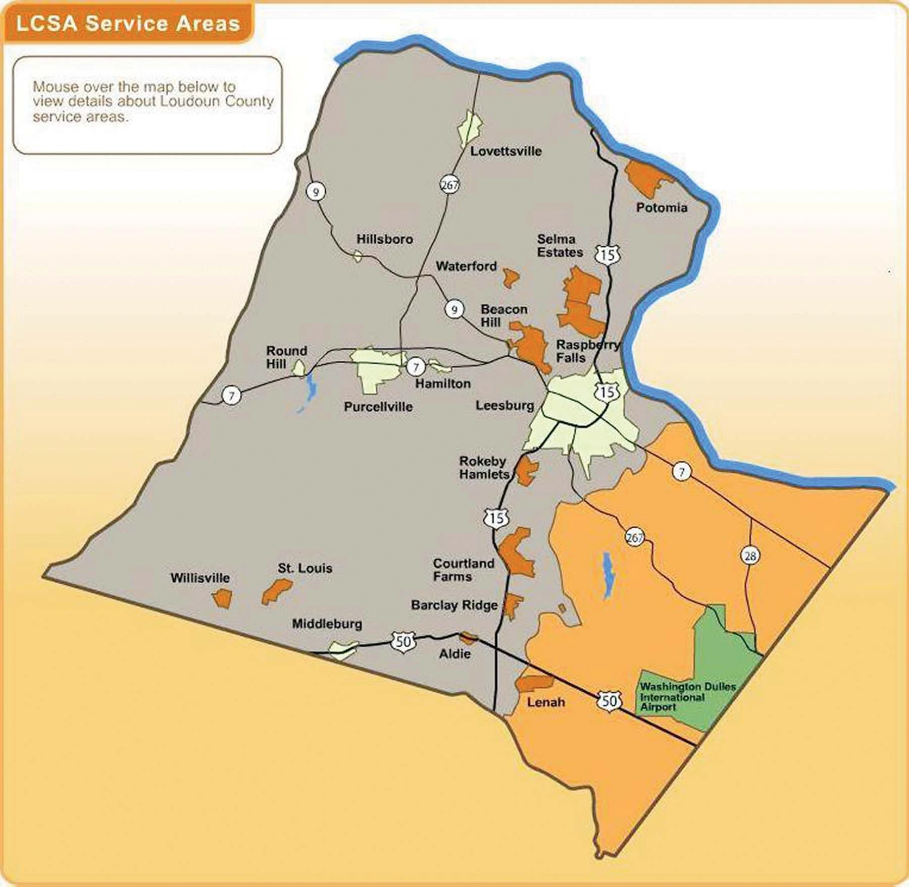 Loudoun Water Service Area Map