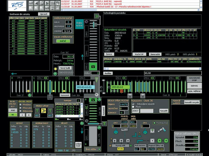 Roll Transporter System Monitor at Vitkovice Steel