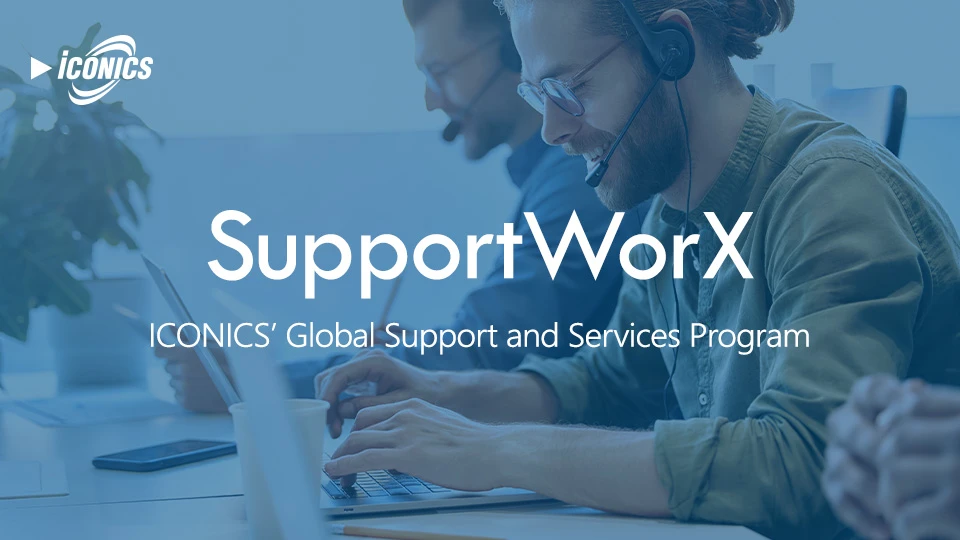 Call center support personnel with headphones typing answers on their computers